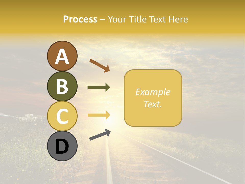 Road Gravel Yellow PowerPoint Template