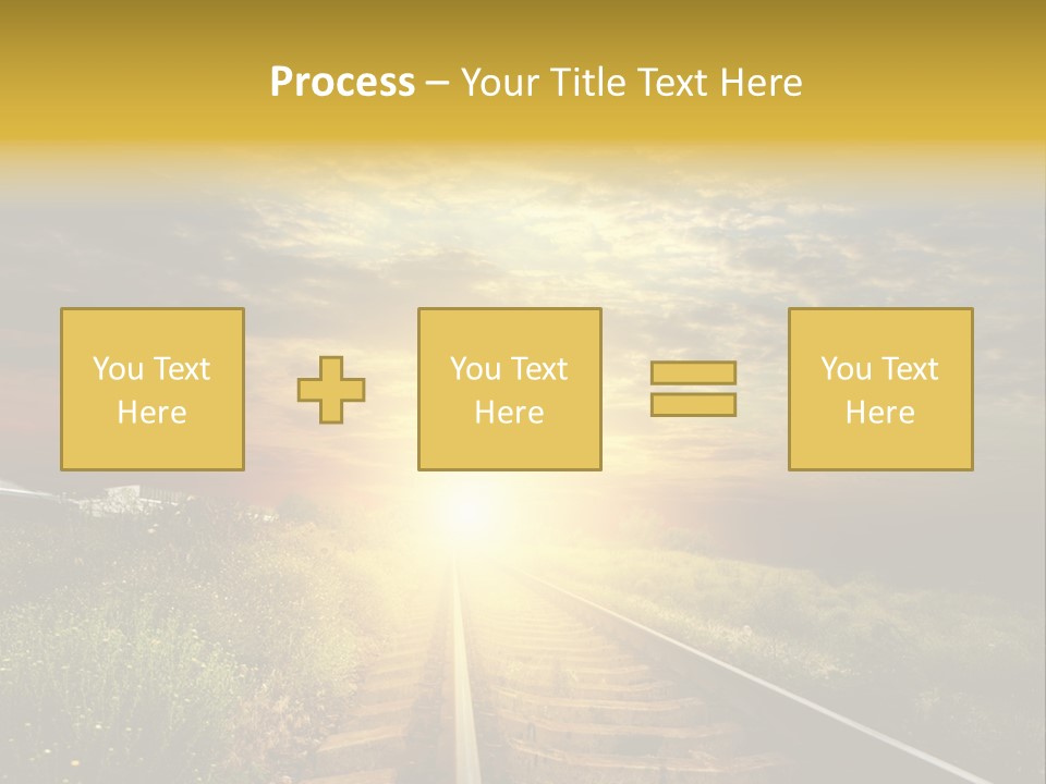 Road Gravel Yellow PowerPoint Template