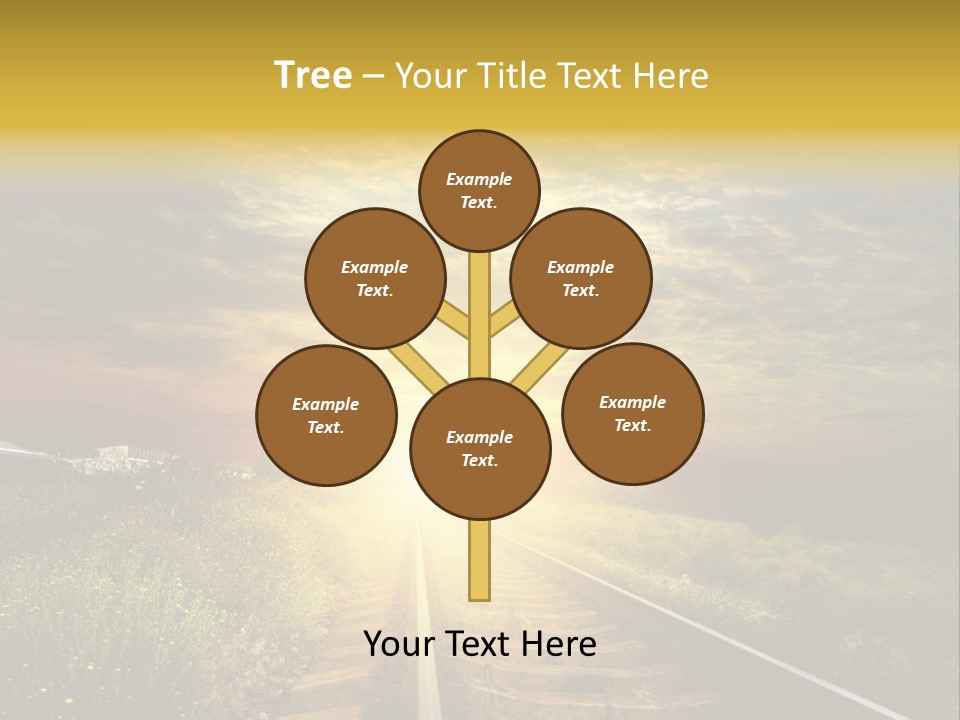 Road Gravel Yellow PowerPoint Template