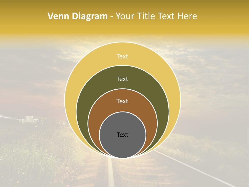 Road Gravel Yellow PowerPoint Template