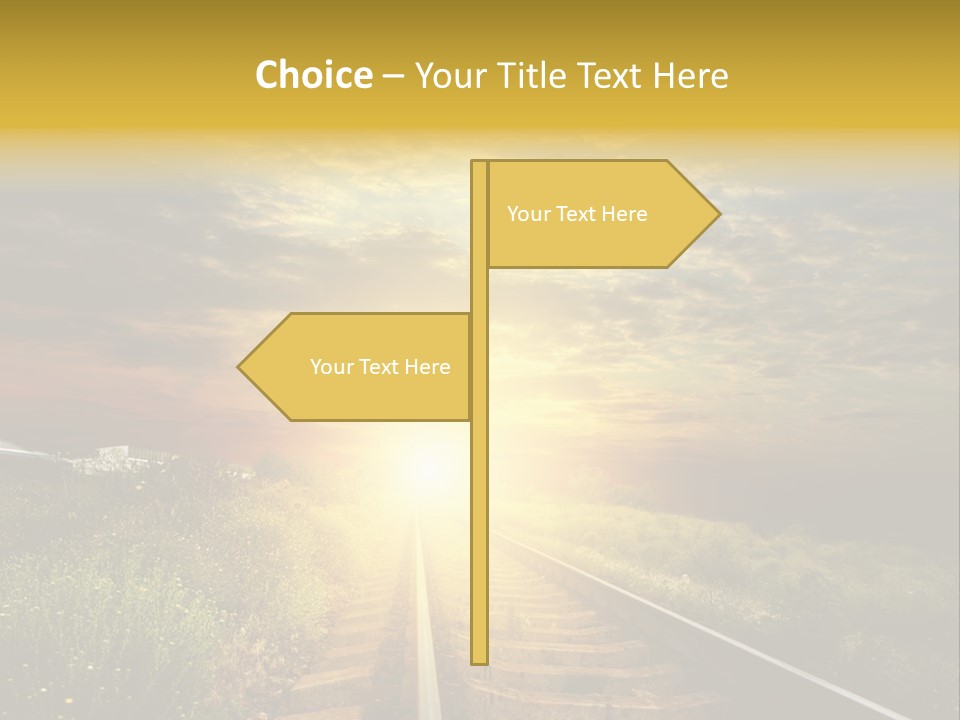 Road Gravel Yellow PowerPoint Template