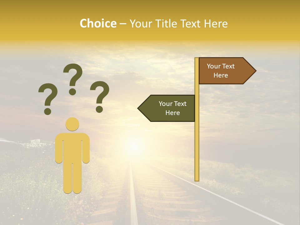 Road Gravel Yellow PowerPoint Template
