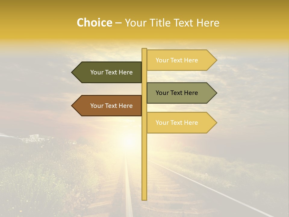 Road Gravel Yellow PowerPoint Template