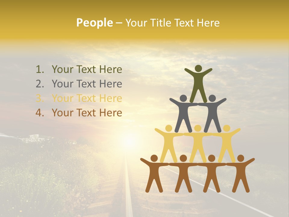Road Gravel Yellow PowerPoint Template