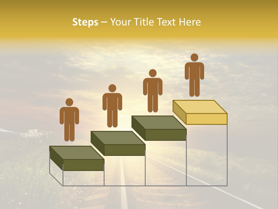 Road Gravel Yellow PowerPoint Template