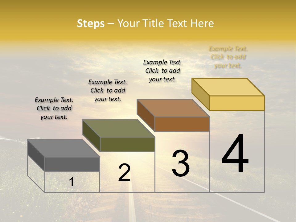 Road Gravel Yellow PowerPoint Template