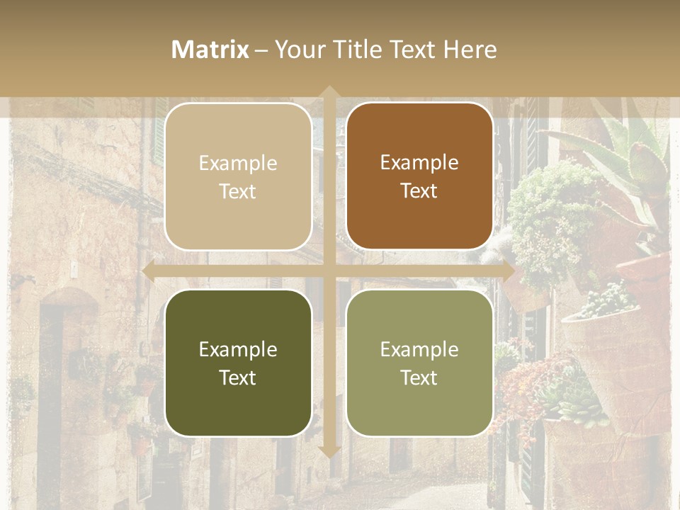 Outdoor Brick Flower PowerPoint Template