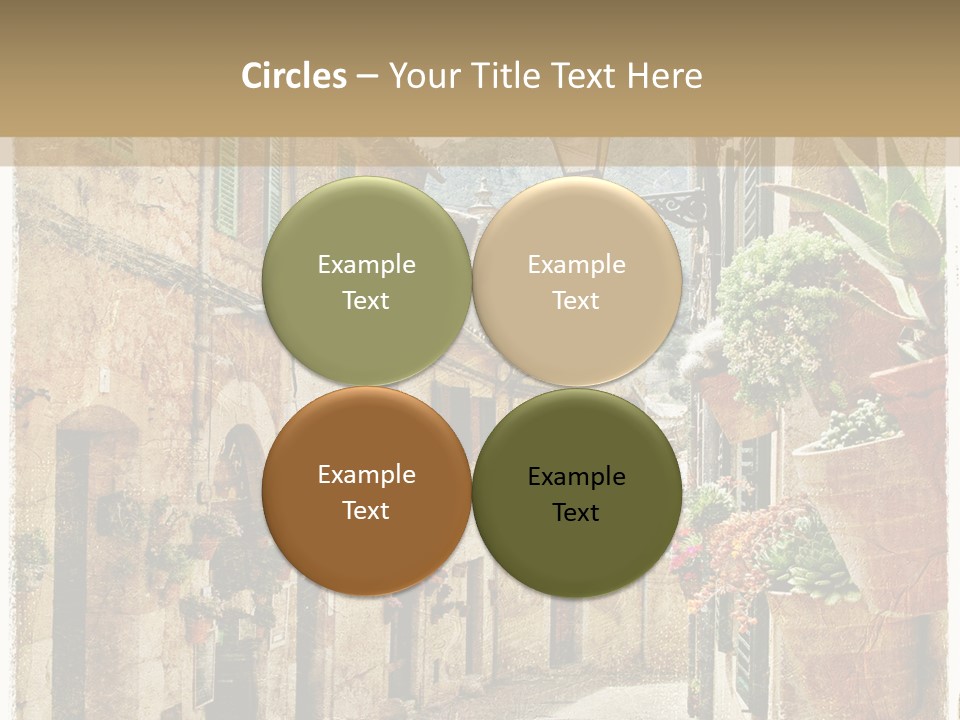 Outdoor Brick Flower PowerPoint Template