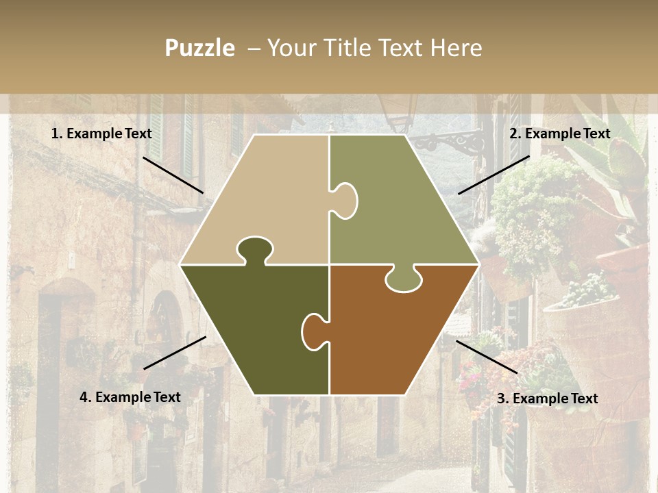 Outdoor Brick Flower PowerPoint Template