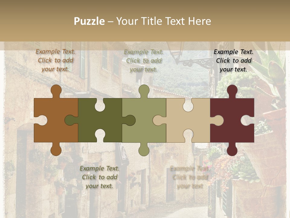 Outdoor Brick Flower PowerPoint Template