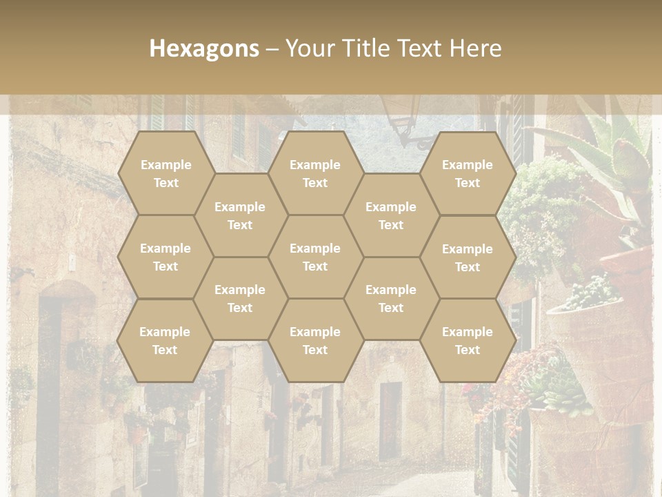 Outdoor Brick Flower PowerPoint Template