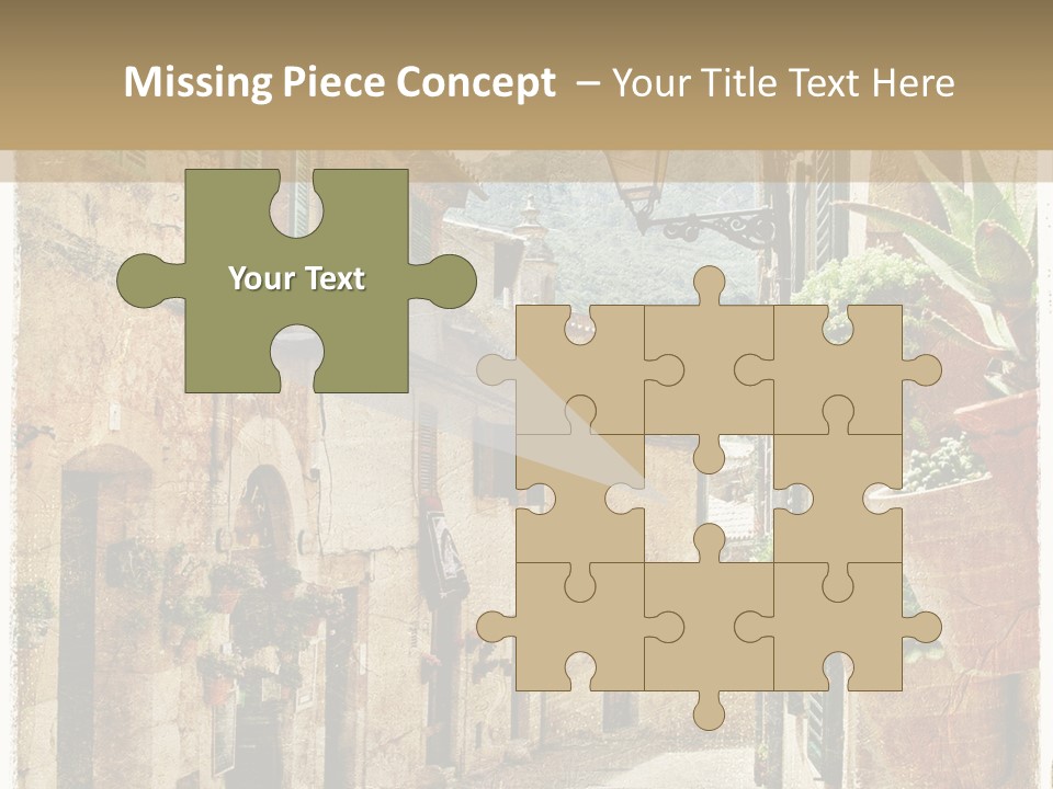 Outdoor Brick Flower PowerPoint Template