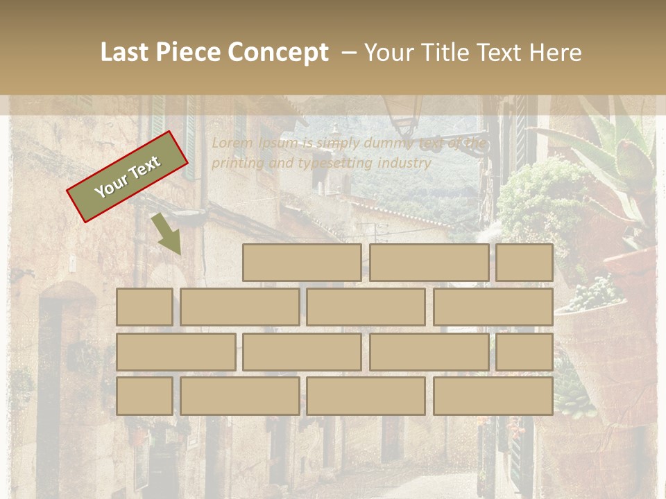 Outdoor Brick Flower PowerPoint Template