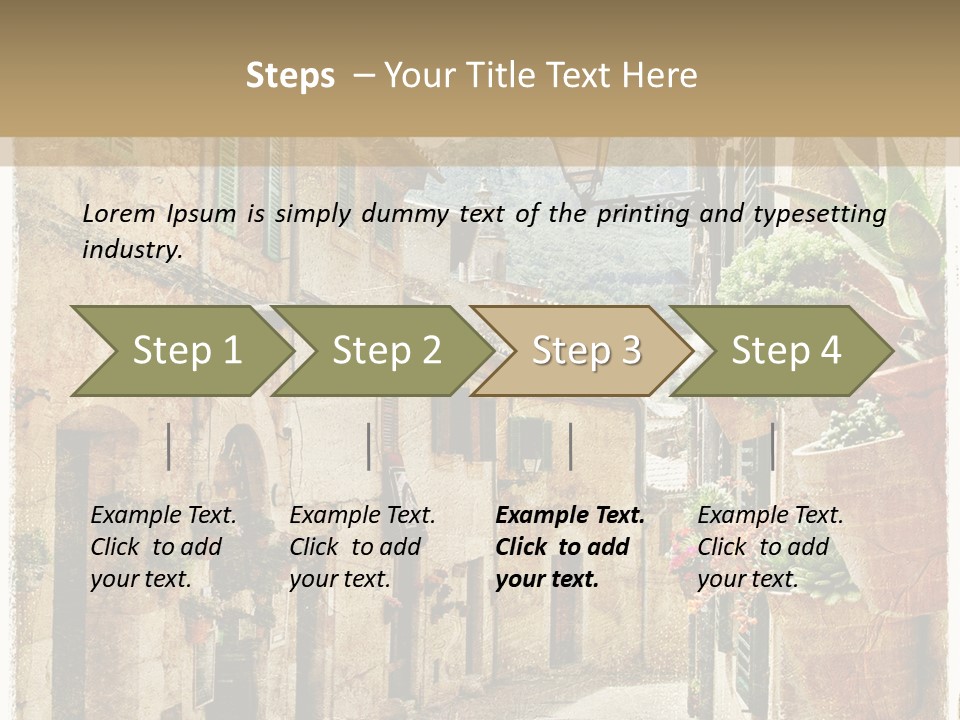 Outdoor Brick Flower PowerPoint Template