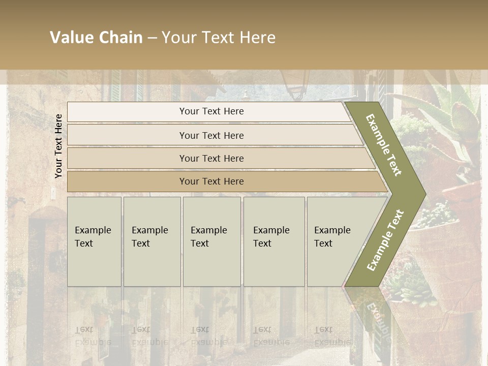 Outdoor Brick Flower PowerPoint Template