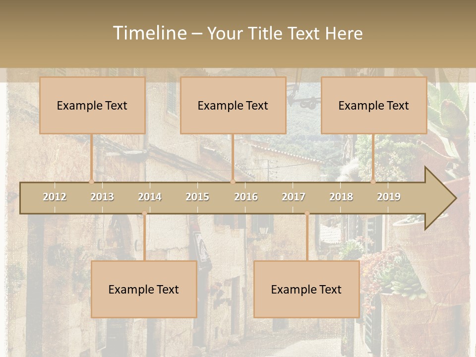 Outdoor Brick Flower PowerPoint Template