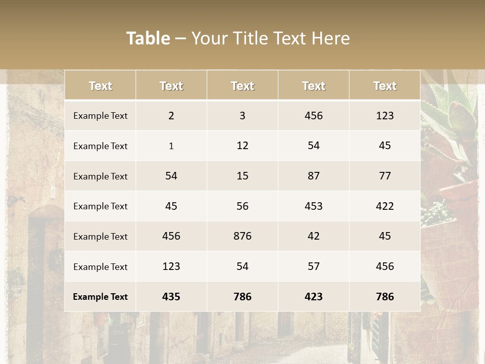 Outdoor Brick Flower PowerPoint Template