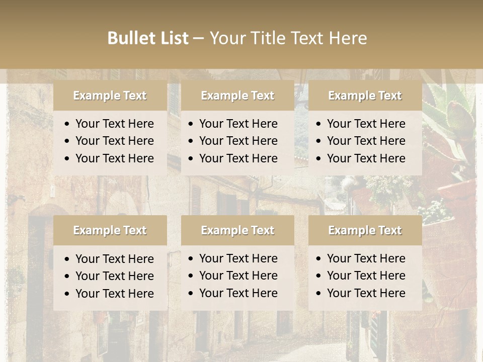 Outdoor Brick Flower PowerPoint Template