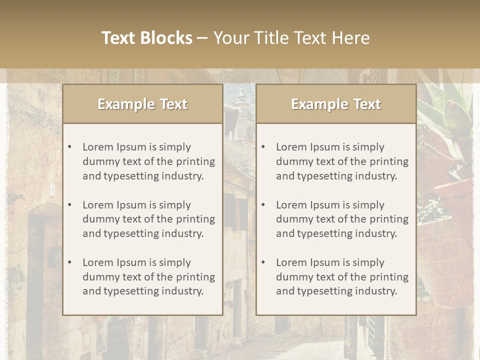 Outdoor Brick Flower PowerPoint Template