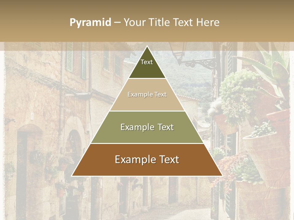 Outdoor Brick Flower PowerPoint Template