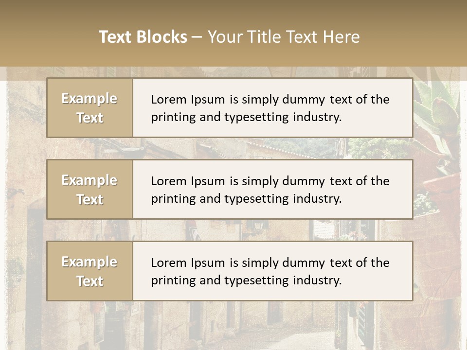 Outdoor Brick Flower PowerPoint Template