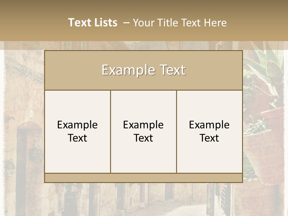 Outdoor Brick Flower PowerPoint Template