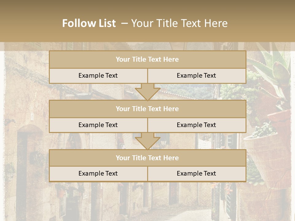 Outdoor Brick Flower PowerPoint Template