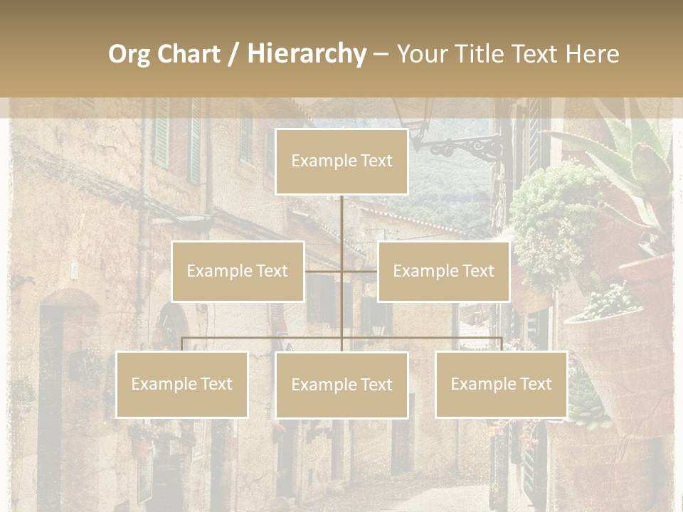 Outdoor Brick Flower PowerPoint Template