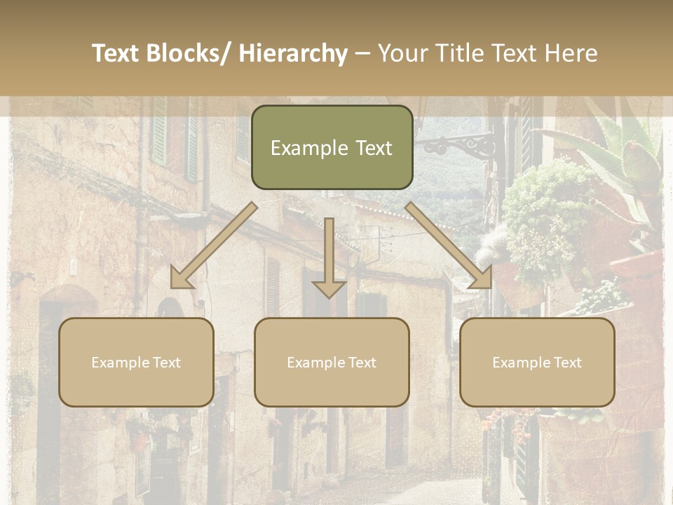 Outdoor Brick Flower PowerPoint Template