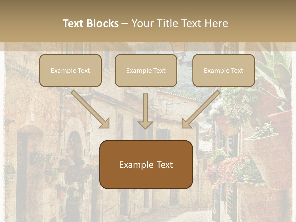 Outdoor Brick Flower PowerPoint Template