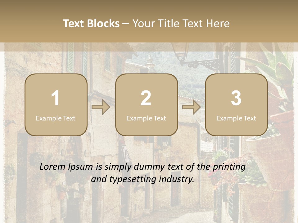 Outdoor Brick Flower PowerPoint Template