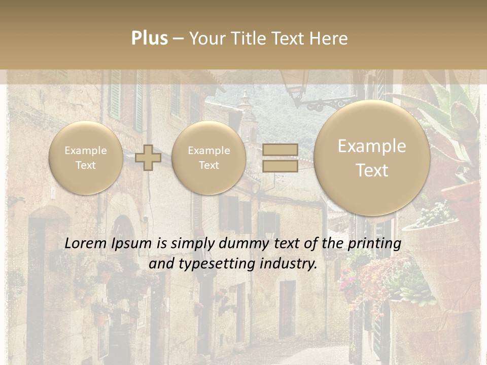 Outdoor Brick Flower PowerPoint Template