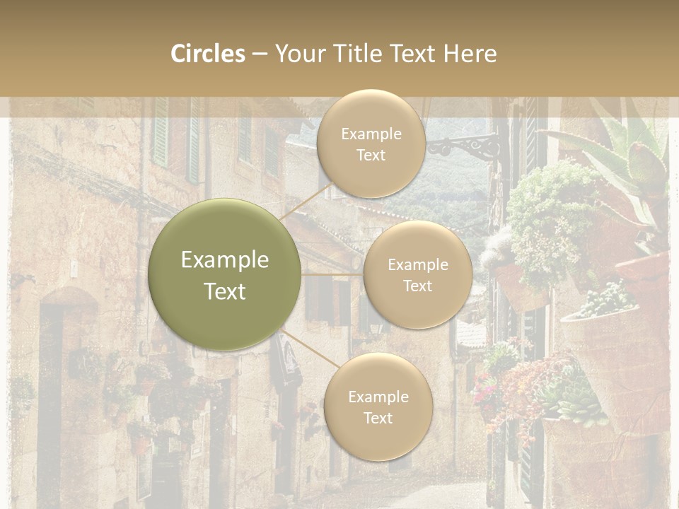 Outdoor Brick Flower PowerPoint Template