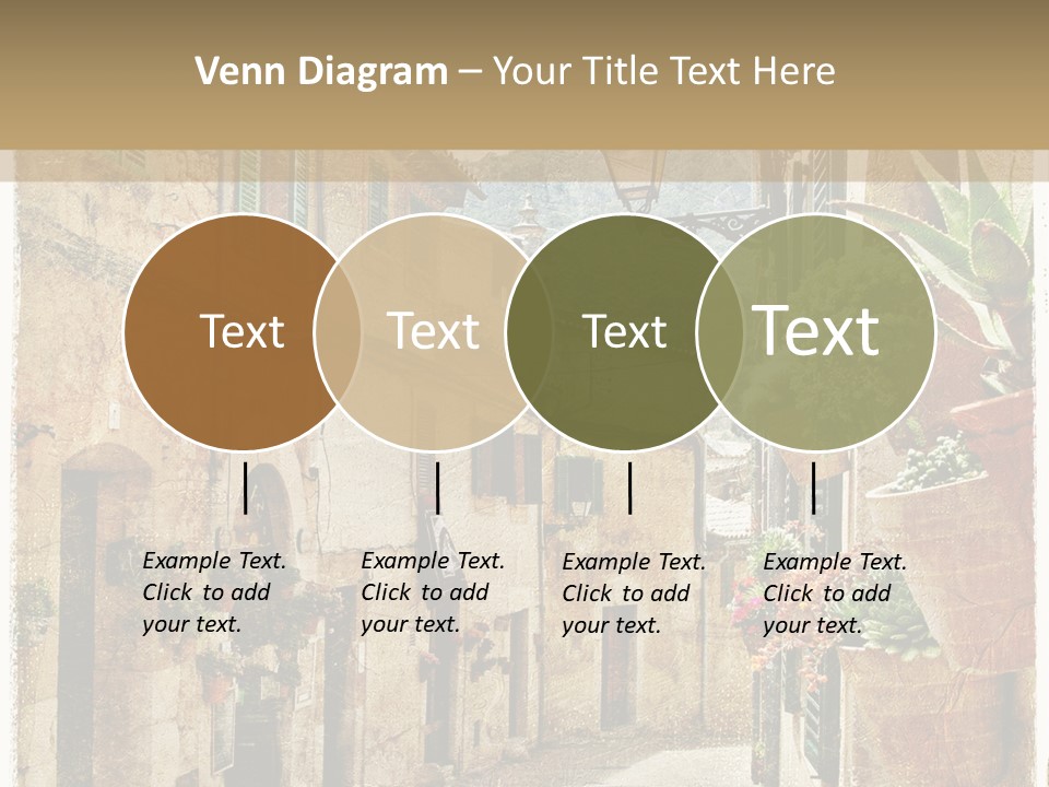 Outdoor Brick Flower PowerPoint Template