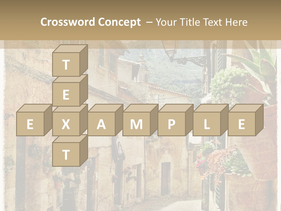 Outdoor Brick Flower PowerPoint Template