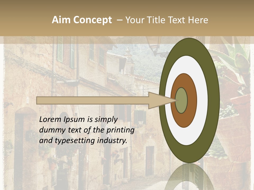 Outdoor Brick Flower PowerPoint Template