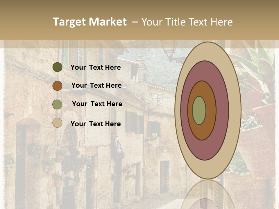 Outdoor Brick Flower PowerPoint Template