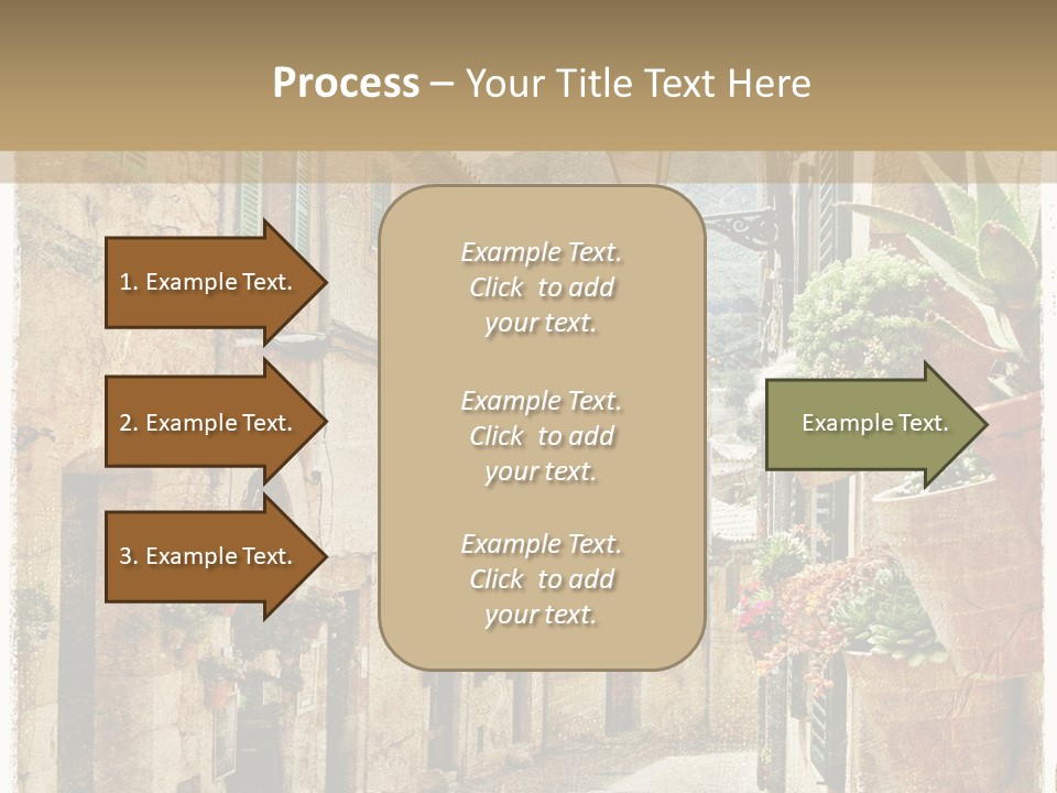 Outdoor Brick Flower PowerPoint Template