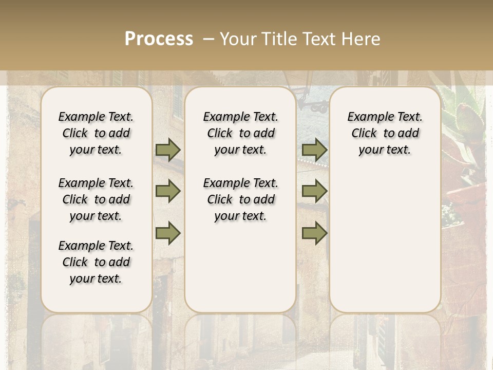 Outdoor Brick Flower PowerPoint Template