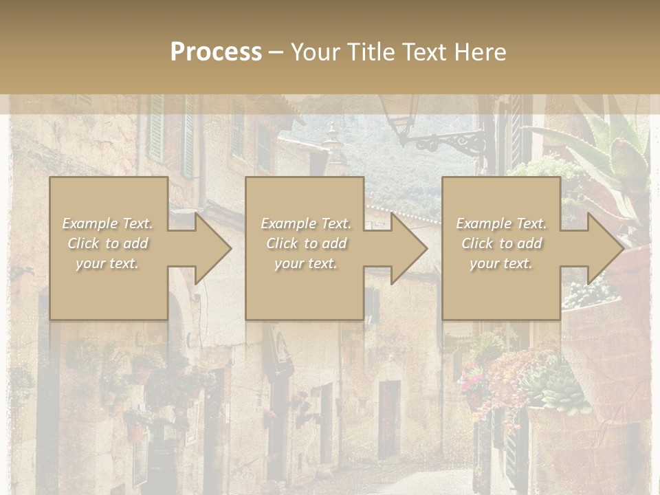 Outdoor Brick Flower PowerPoint Template