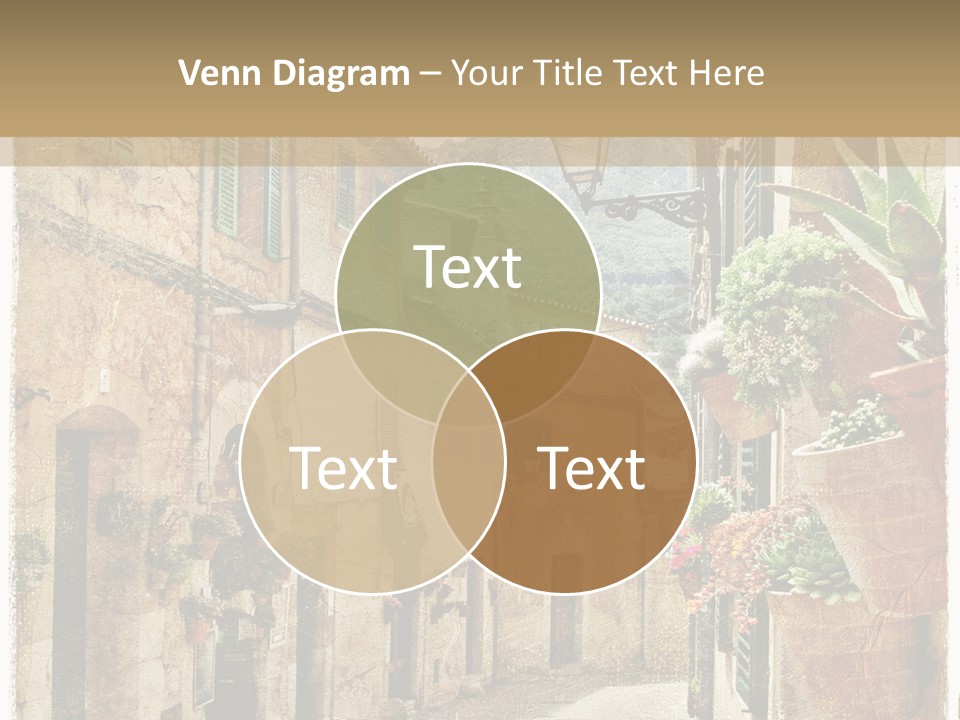 Outdoor Brick Flower PowerPoint Template