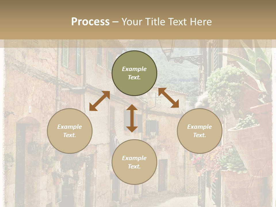 Outdoor Brick Flower PowerPoint Template