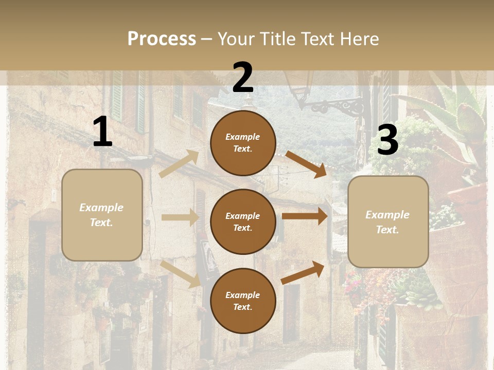 Outdoor Brick Flower PowerPoint Template