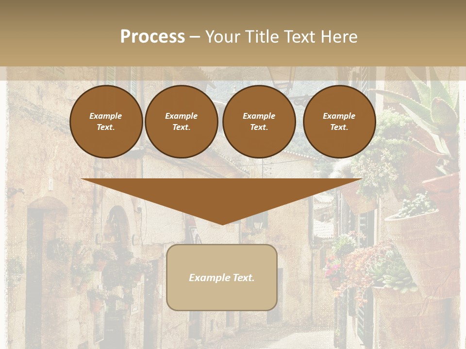 Outdoor Brick Flower PowerPoint Template
