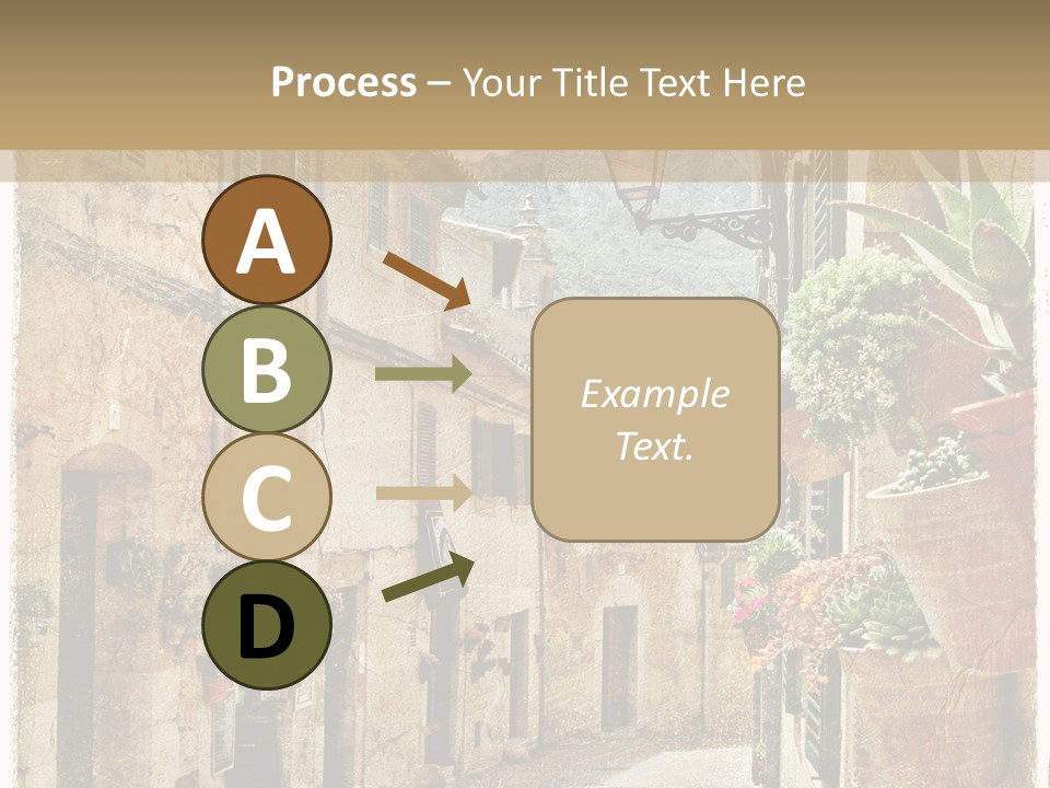 Outdoor Brick Flower PowerPoint Template