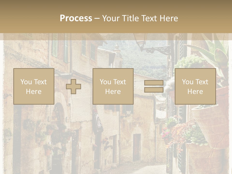 Outdoor Brick Flower PowerPoint Template