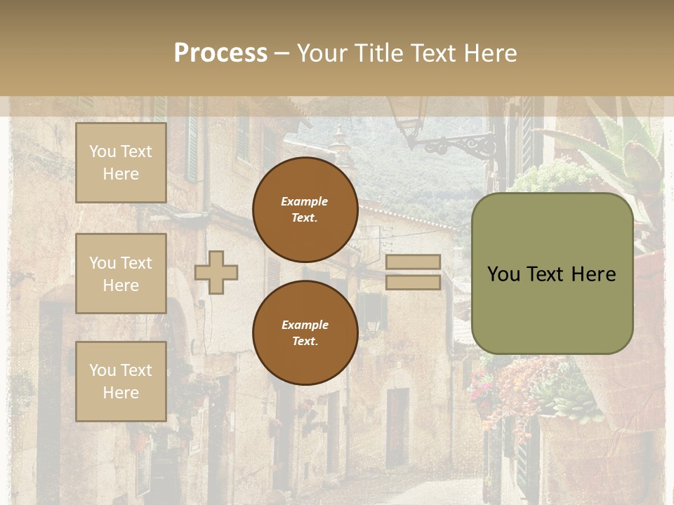 Outdoor Brick Flower PowerPoint Template