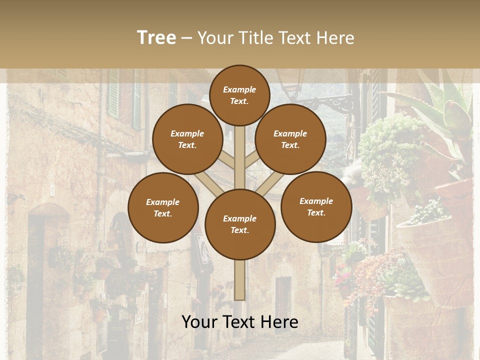 Outdoor Brick Flower PowerPoint Template