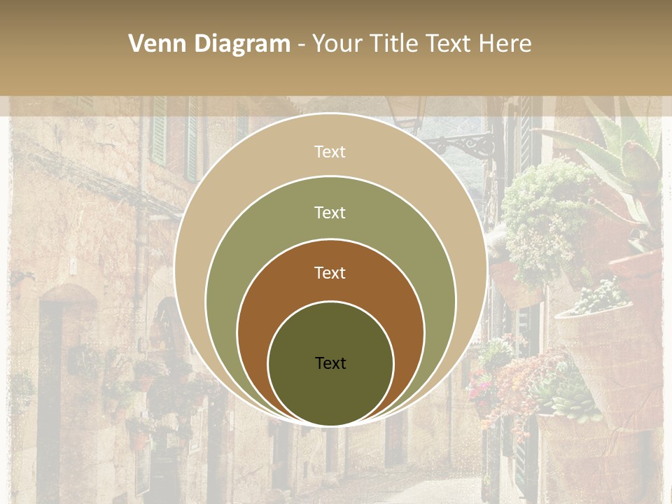 Outdoor Brick Flower PowerPoint Template