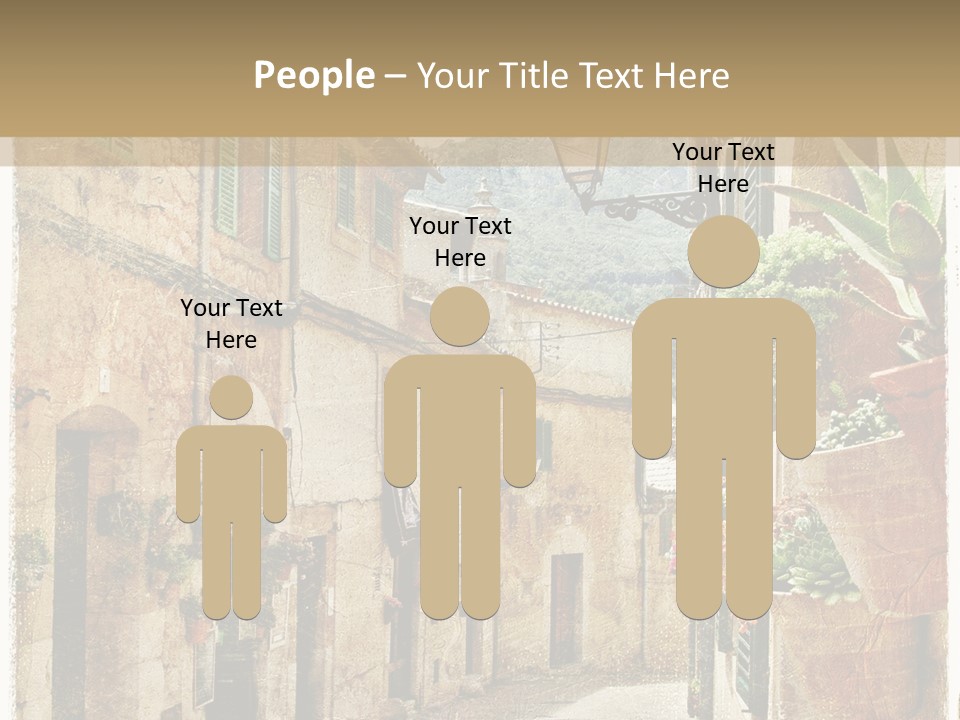 Outdoor Brick Flower PowerPoint Template